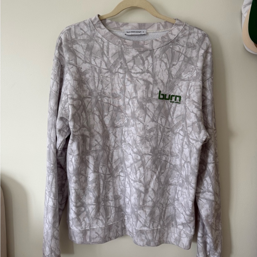 Burn Boot Camp Gray Camo Crew Neck